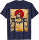 Nine-tailed fox Japanese retro art T-Shirt - T-Shirt | Navy