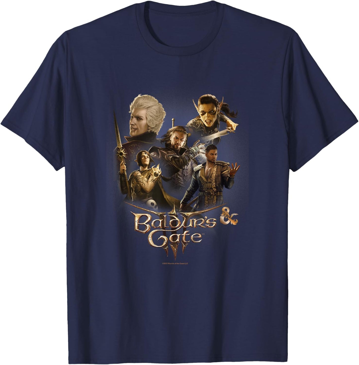 Dungeons & Dragons Baldur's Gate III Companions Group T-Shirt - T-Shirt | Navy