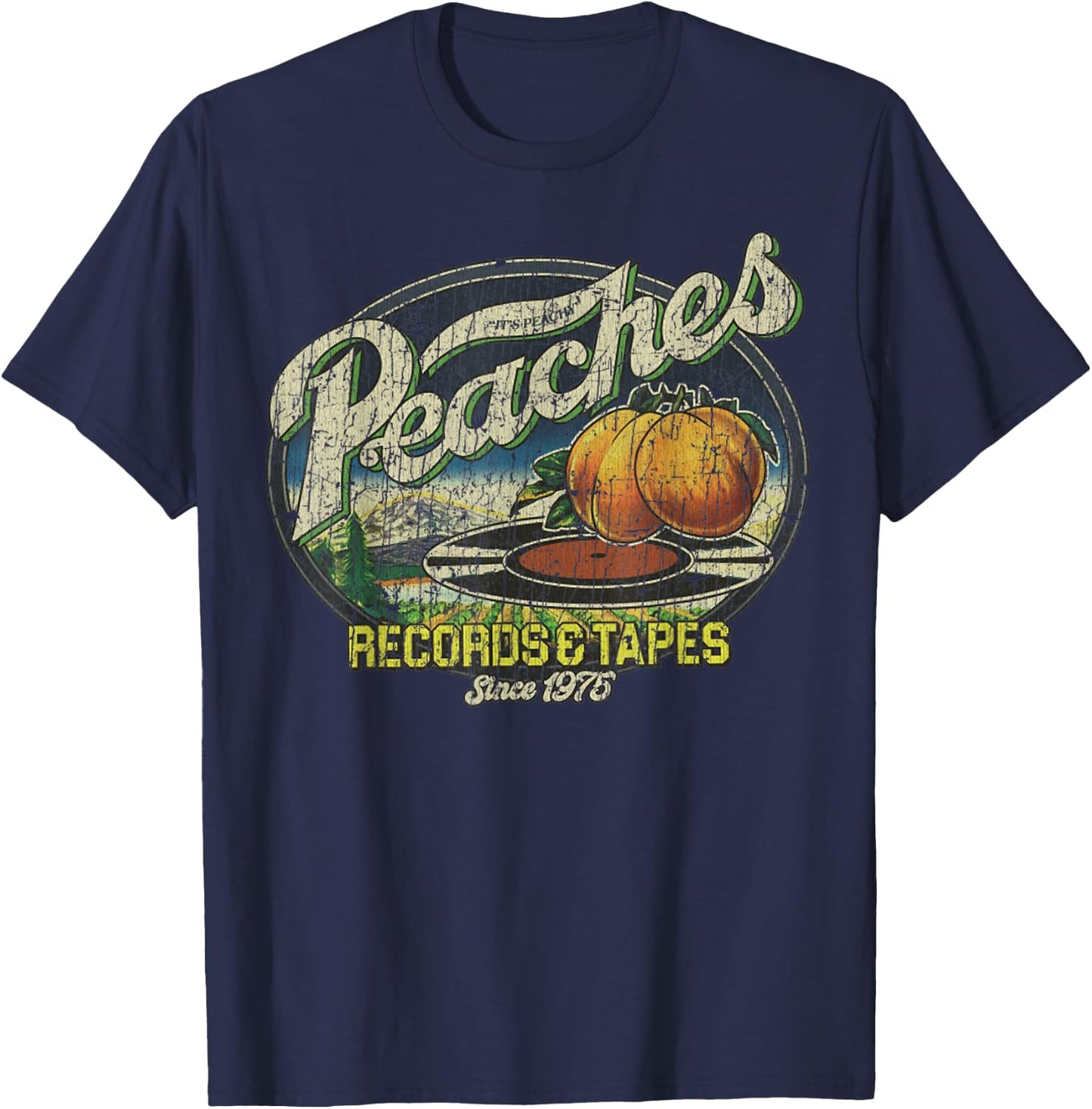 Peaches Records & Tapes 1975 T-Shirt - T-Shirt | Navy