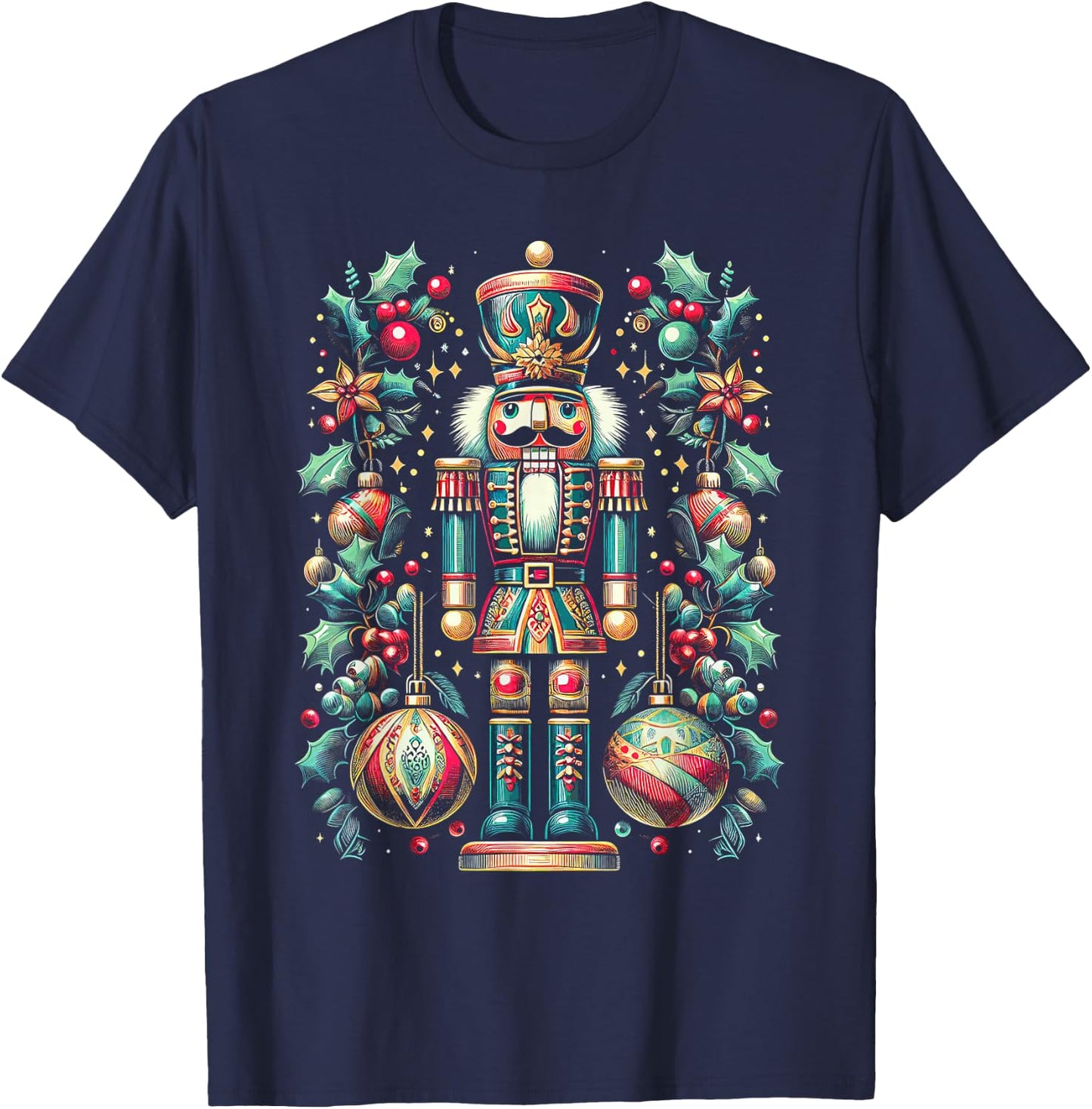 Christmas Nutcracker Merry Christmas Xmas Morning Holiday T-Shirt - T-Shirt | Navy