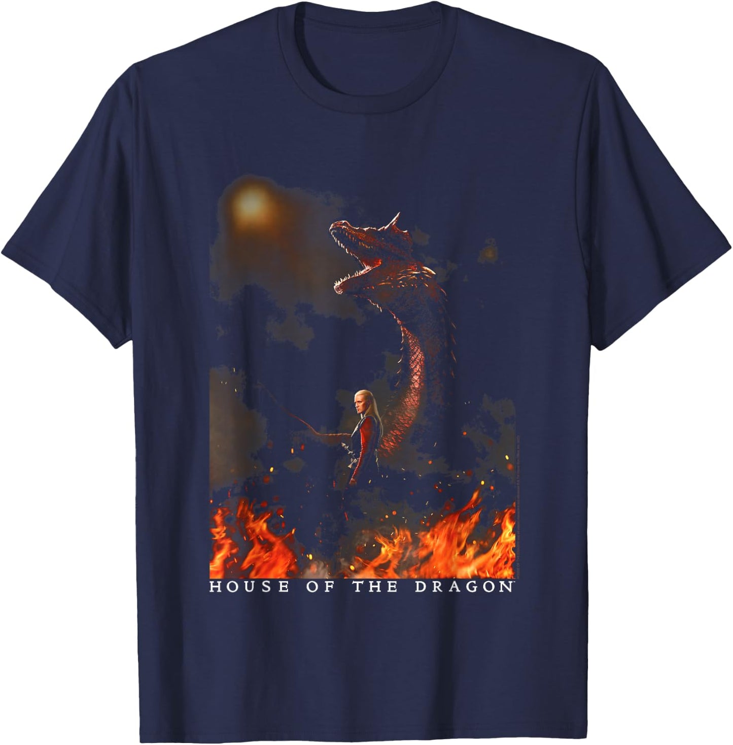 House of The Dragon Daemon with Dragon T-Shirt - T-Shirt | Navy