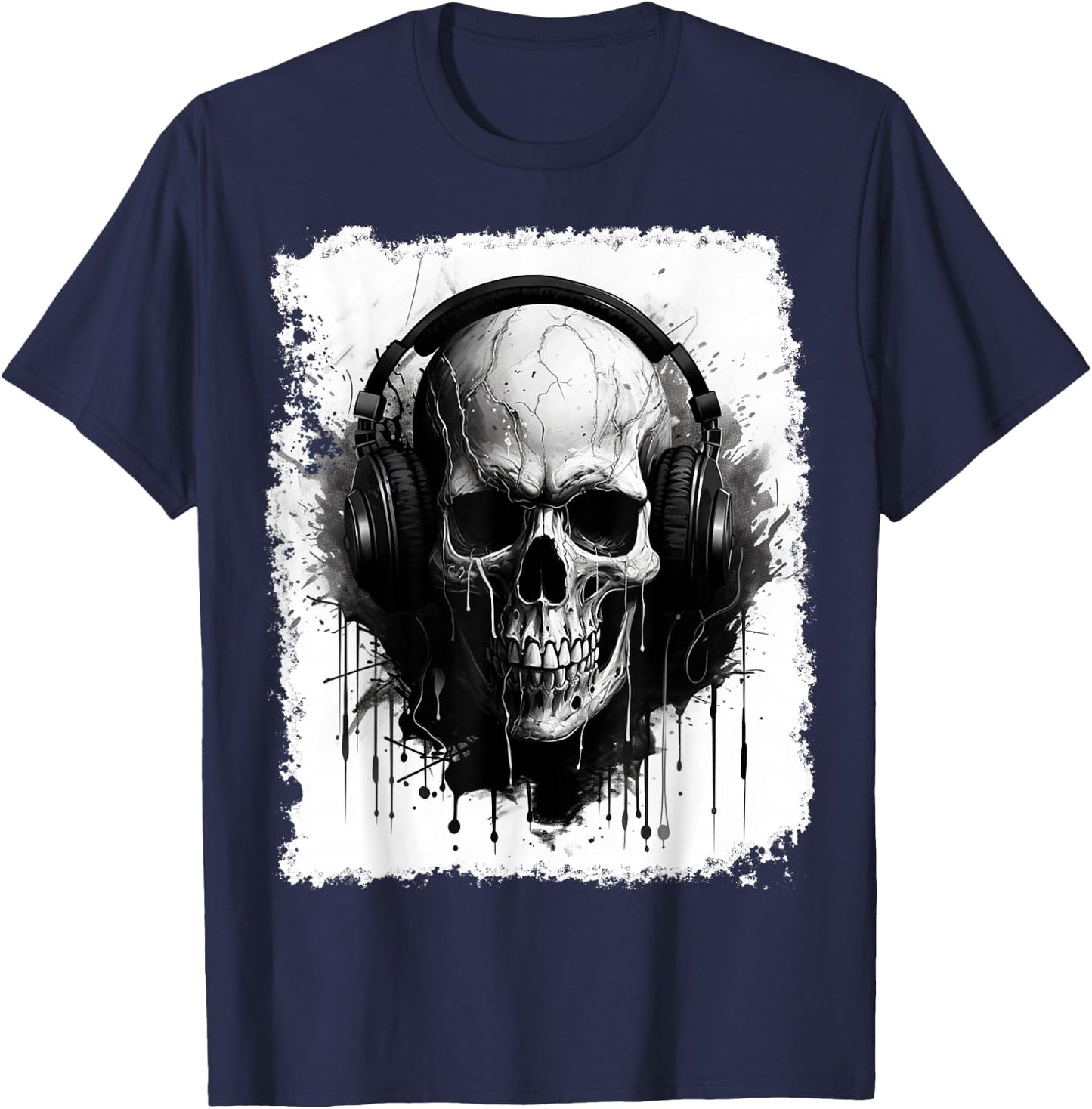 Skeleton Music T-Shirt - T-Shirt | Navy