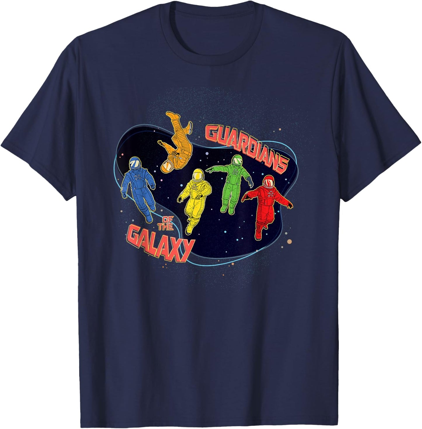 Marvel Guardians of the Galaxy Volume 3 Team in Spacesuits T-Shirt - T-Shirt | Navy