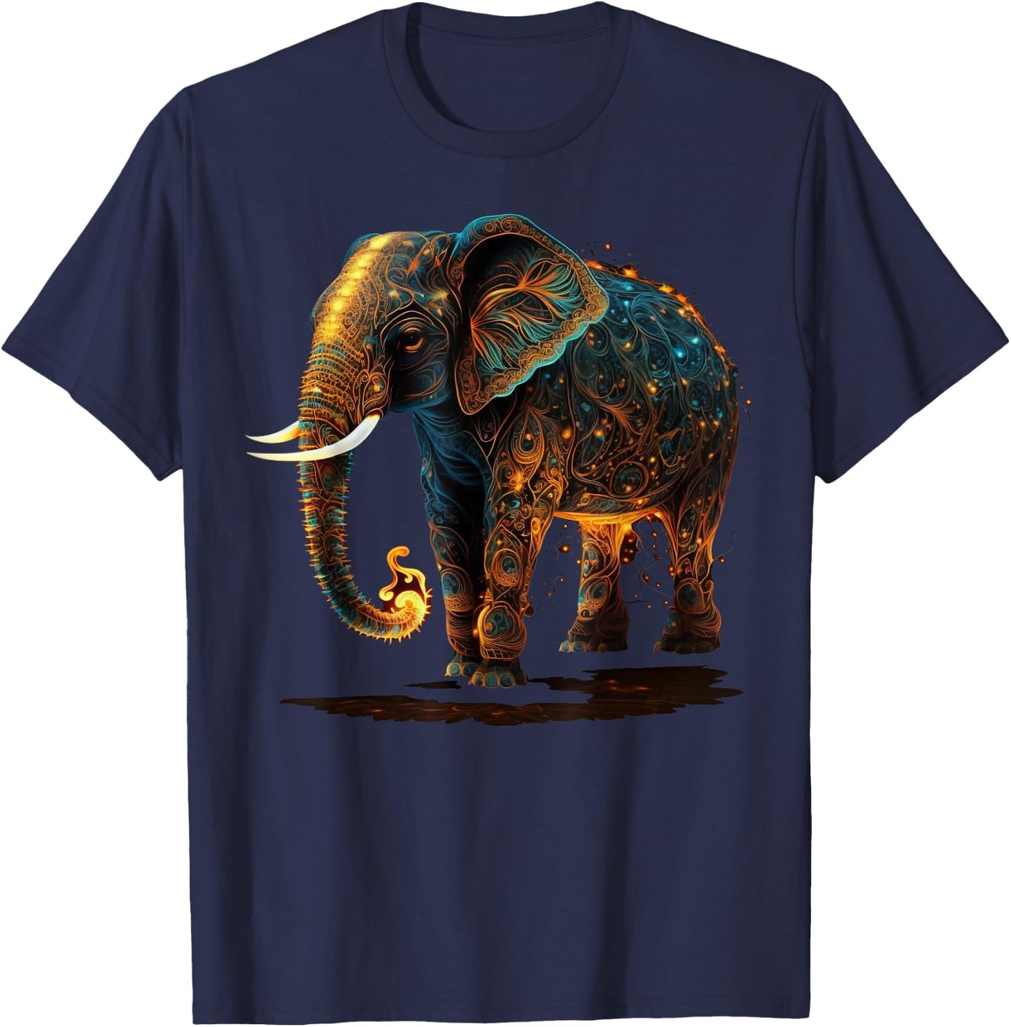 Cute Elephant Lover Animal on Elephant T-Shirt - T-Shirt | Navy