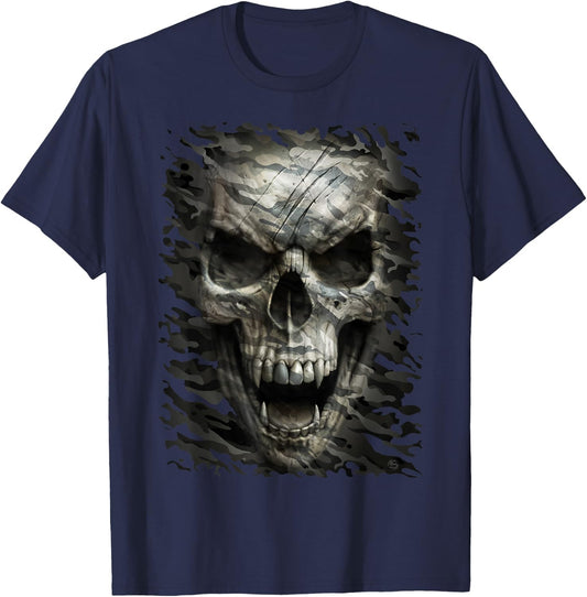 Spiral Original - Camo Reaper - Gothic Reaper T-Shirt - T-Shirt | Navy
