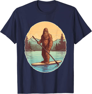 Funny Paddleboarding Bigfoot Paddleboard SUP Paddle Board T-Shirt - T-Shirt | Navy