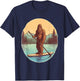 Funny Paddleboarding Bigfoot Paddleboard SUP Paddle Board T-Shirt - T-Shirt | Navy