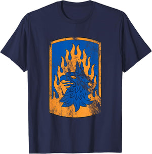 12th Combat Aviation Brigade Patch - 12th CAB Vintage T-Shirt - T-Shirt | Navy