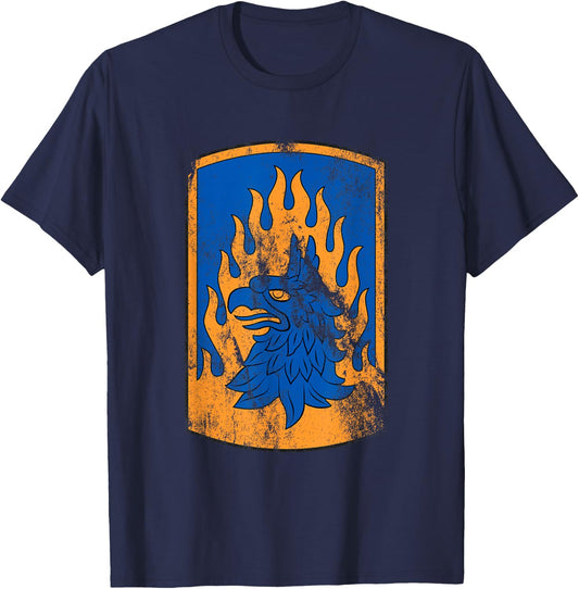 12th Combat Aviation Brigade Patch - 12th CAB Vintage T-Shirt - T-Shirt | Navy
