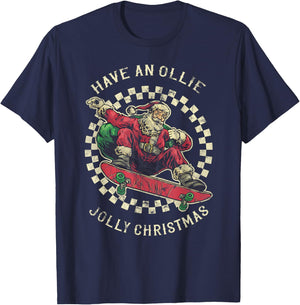 Have An Ollie Jolly Christmas Santa Claus T-Shirt - T-Shirt | Navy