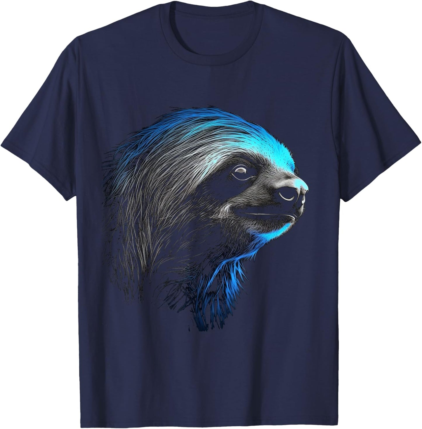 Sloth - Animal Art Animal Motif Artwork Sloth T-Shirt - T-Shirt | Navy