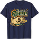 St Cecilia of Rome Patron Saint of Music Catholic Guitar T-Shirt - T-Shirt | Navy