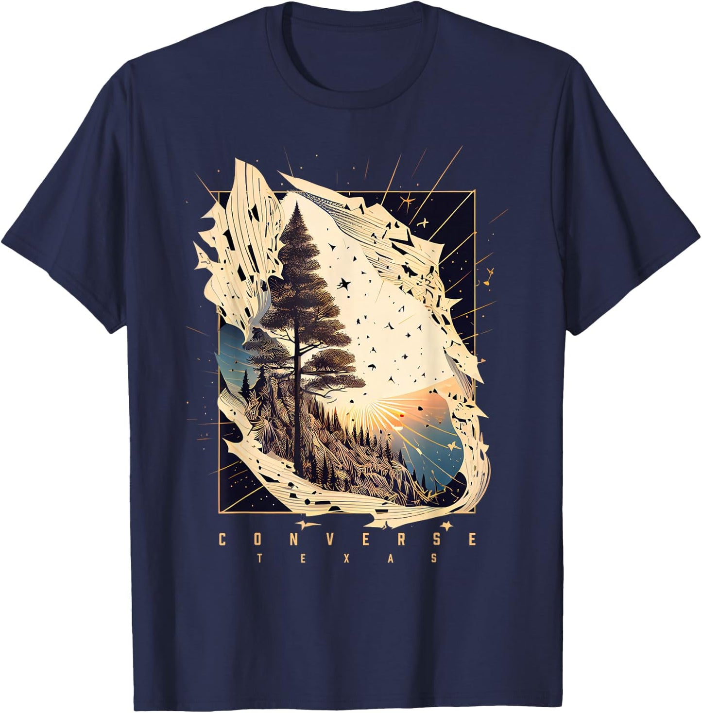 Converse Texas Vintage Forest T-Shirt - T-Shirt | Navy