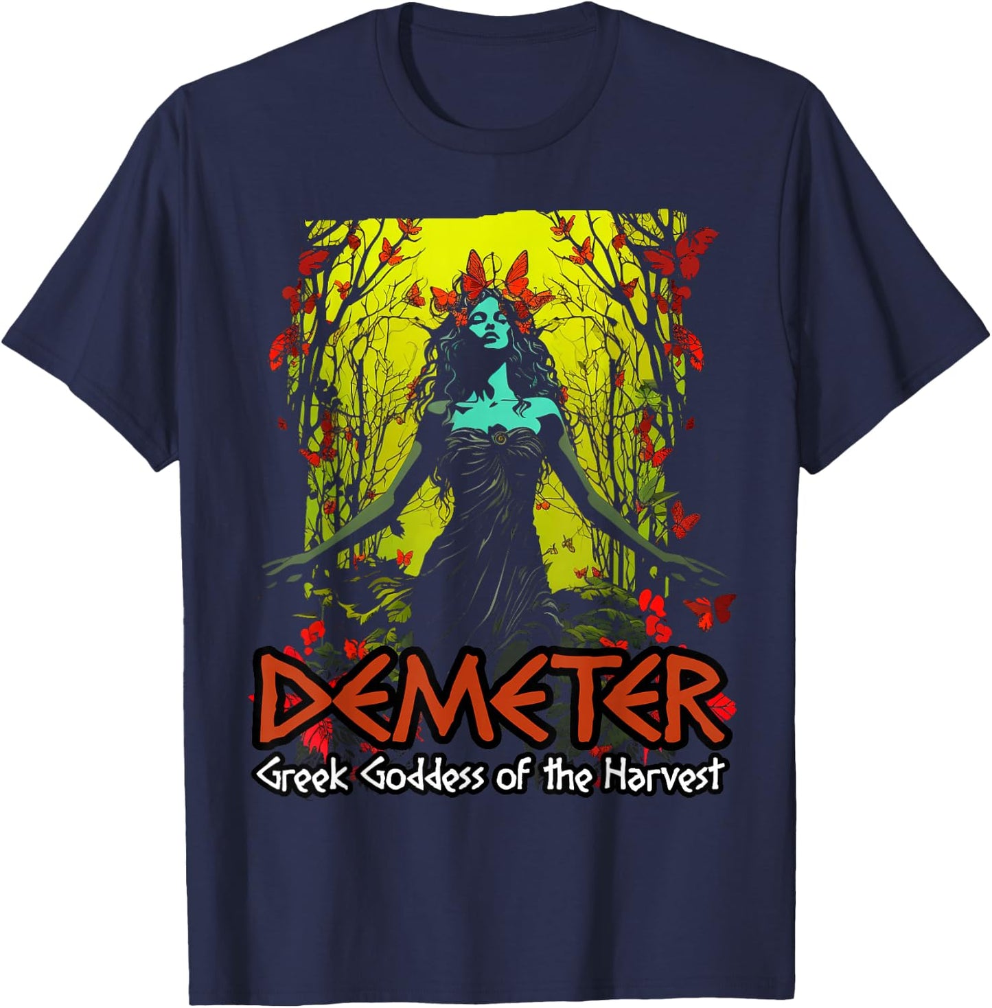 Greek Goddess Greek Mythology Demeter T-Shirt - T-Shirt | Navy