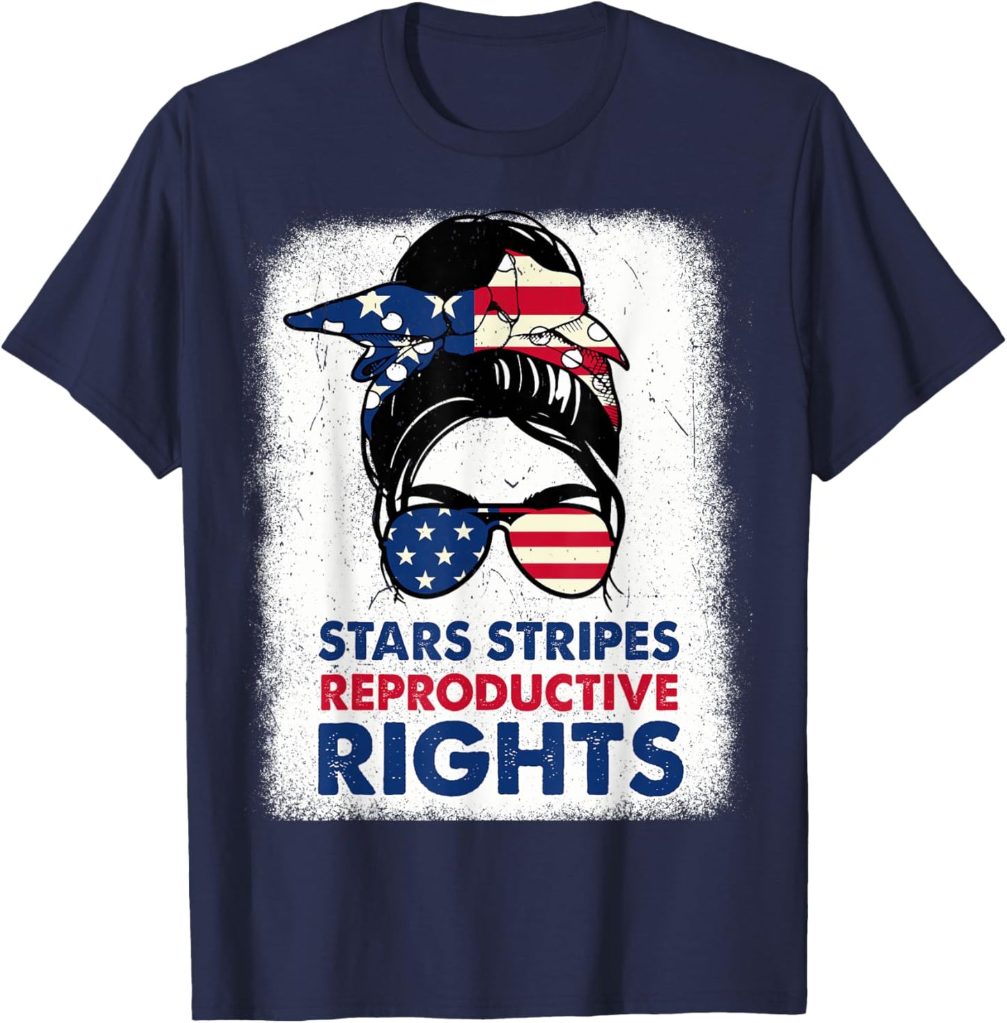 4th Of July Stars Stripes Reproductive Right Patriotic Women T-Shirt - T-Shirt | Navy