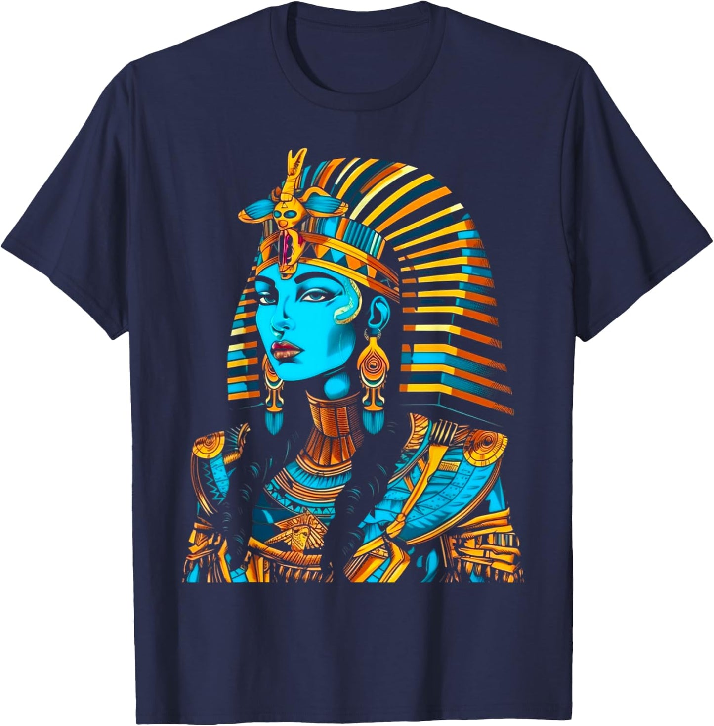 Egyptian Goddess Design T-Shirt - T-Shirt | Navy