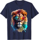 Lion sunglasses favorite animal nature vacationer lions T-Shirt - T-Shirt | Navy