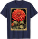 Vintage Dahlias T-Shirt - T-Shirt | Navy