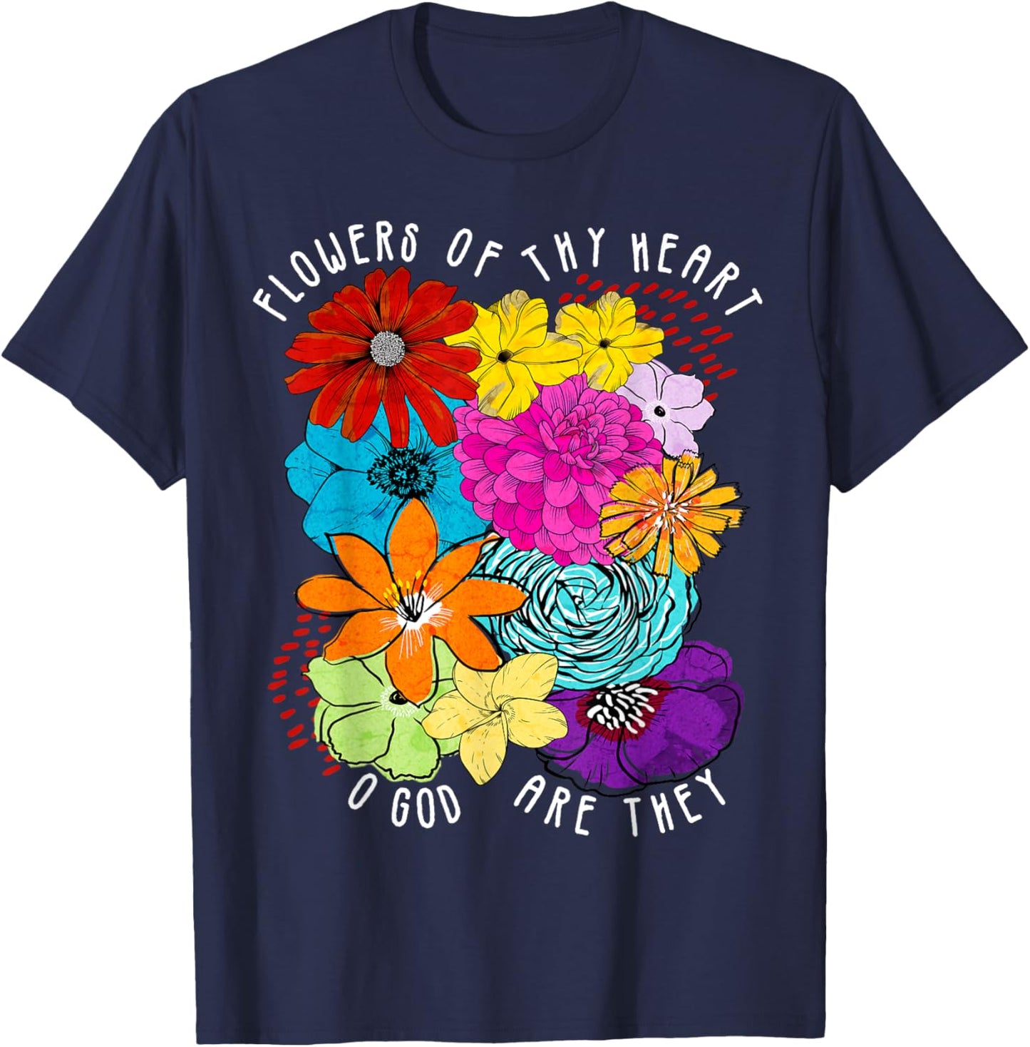 Flowers of Thy Heart Godspell Musical Theatre T-Shirt - T-Shirt | Navy
