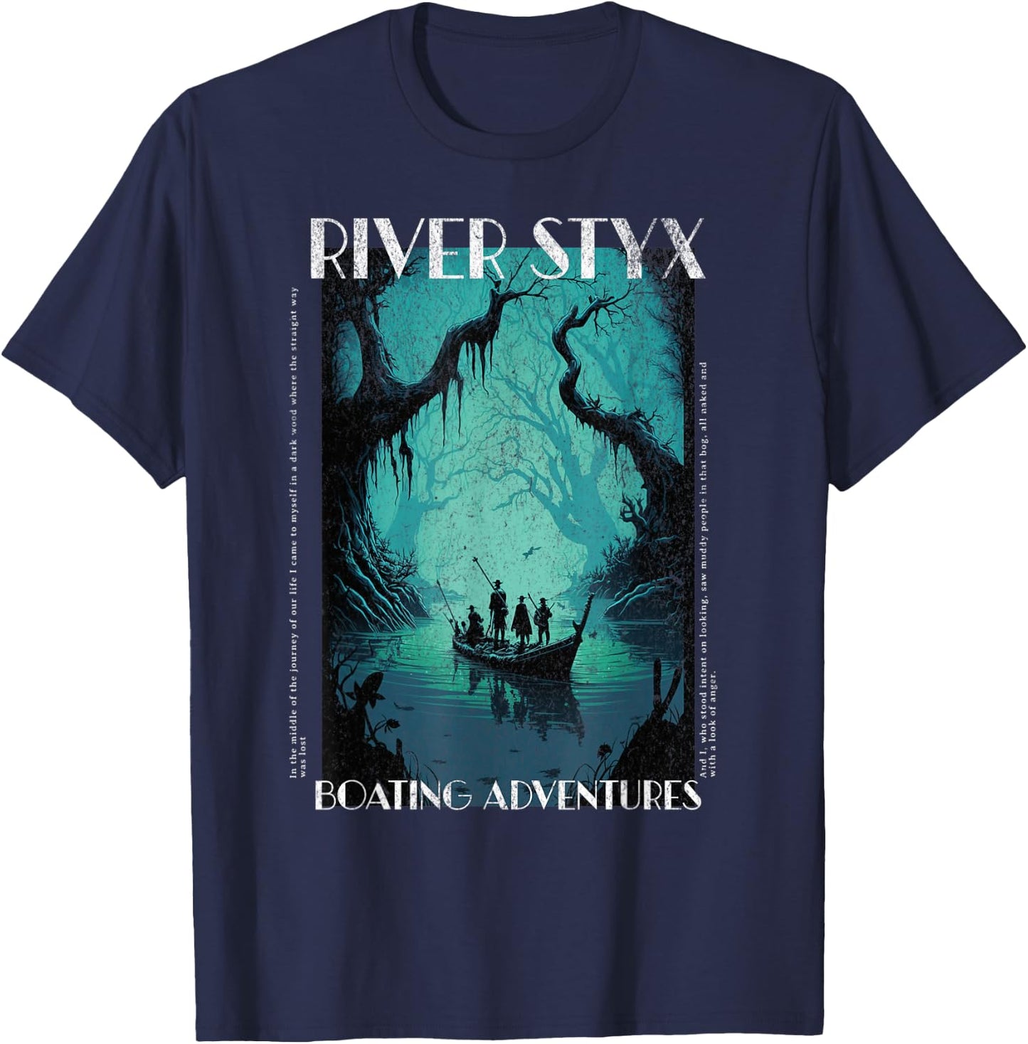 River Styx, Boating Adventures Cool Literature Reading Cute T-Shirt - T-Shirt | Navy
