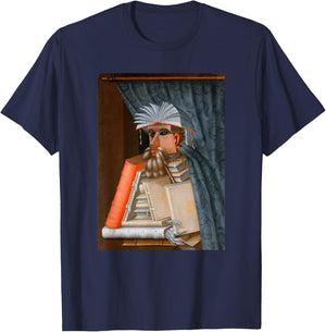The Librarian c. 1566 Oil Painting by Giuseppe Arcimboldo T-Shirt - T-Shirt | Navy