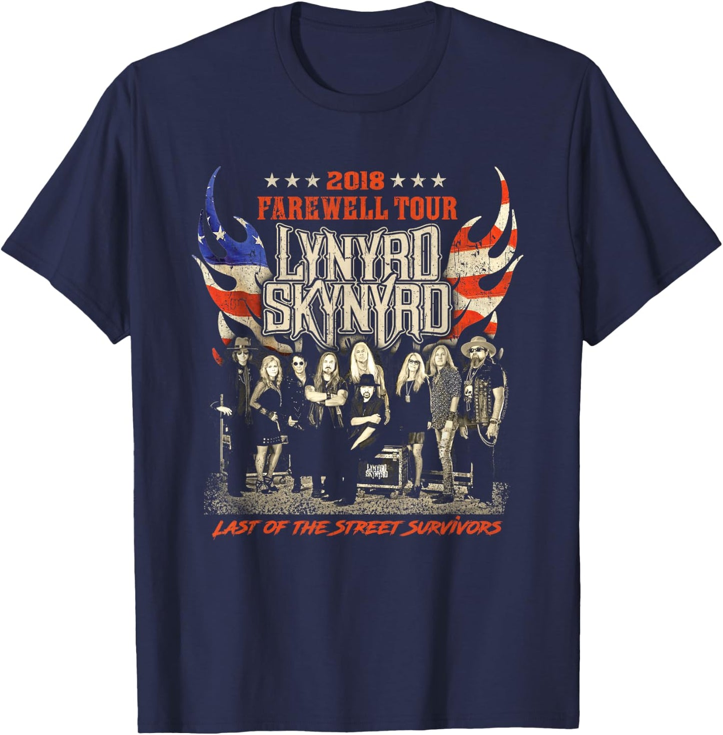 Lynyrd Skynyrd - Farewell Tour 2018 Last Of Street Survivors T-Shirt - T-Shirt | Navy