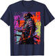 Hip Hop Y2K Vintage Hipster Edgy Urban Streetwear Samurai T-Shirt - T-Shirt | Navy