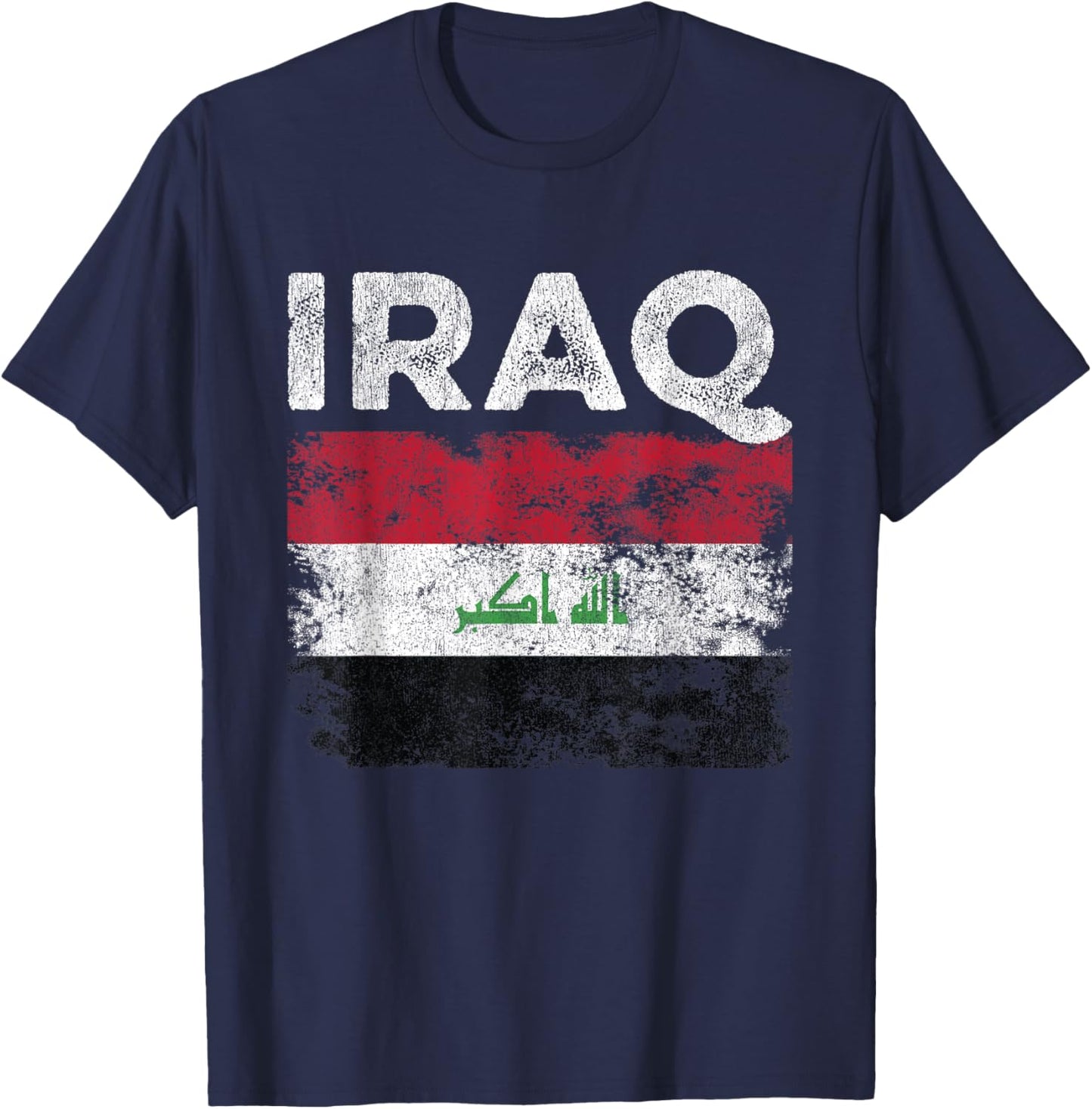 Iraq Flag Distressed - Men Women Kids - Iraqi Flag T-Shirt - T-Shirt | Navy