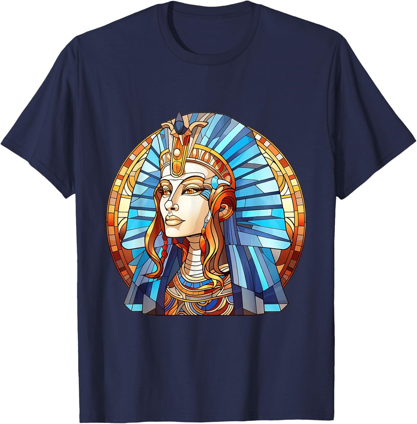 Hatshepsut Stained Glass T-Shirt - T-Shirt | Navy