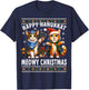 Cat Merry Christmas Happy Hanukkah Jewish Christian T-Shirt - T-Shirt | Navy