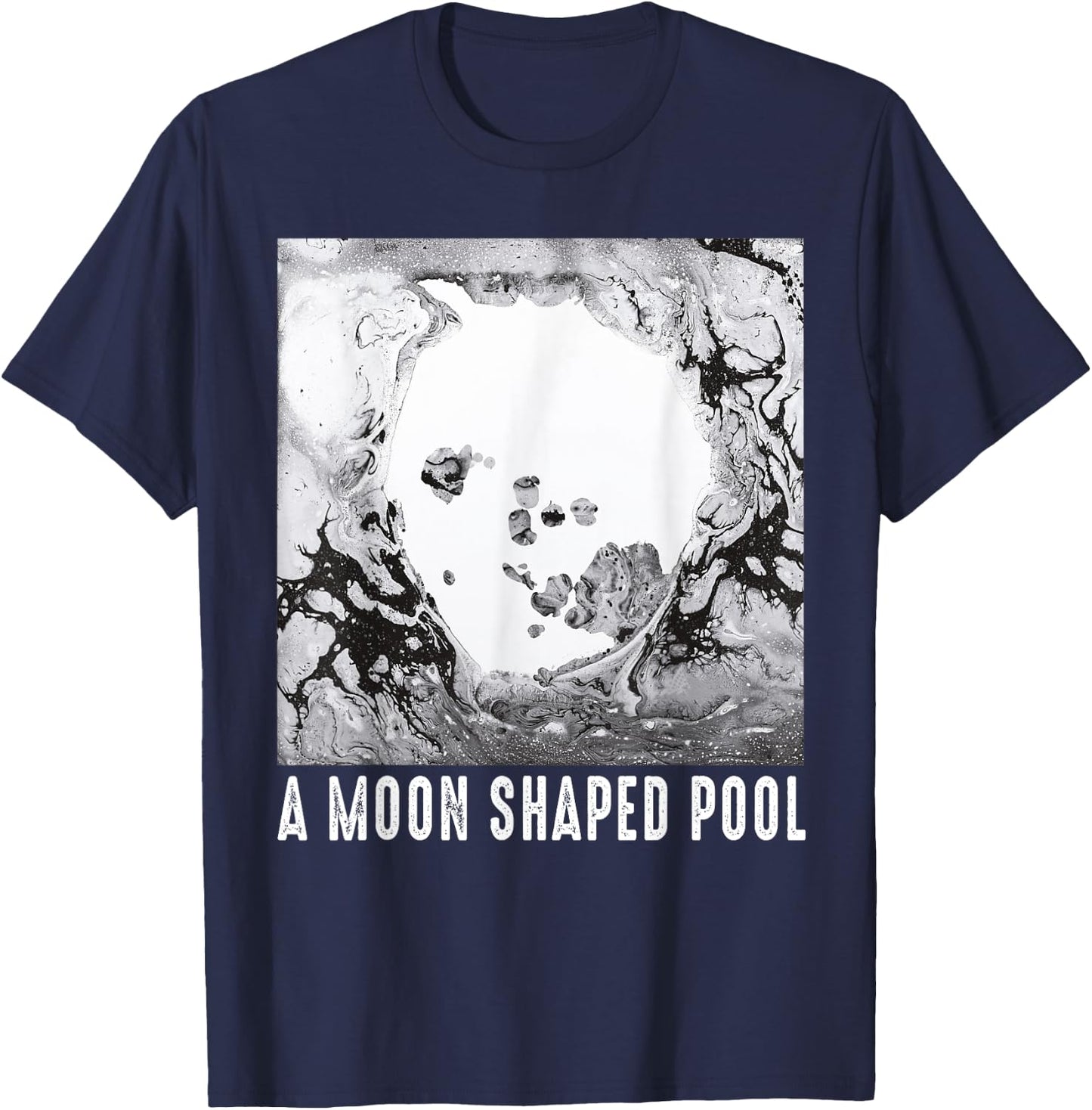 Vintage Radio Music 80s 90s Shaped Pool Outfits Moons Music T-Shirt - T-Shirt | Navy