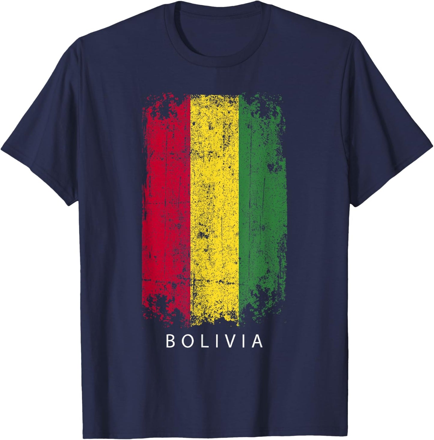 Bolivia Souvenir Design - Country Flag Bolivia T-Shirt - T-Shirt | Navy