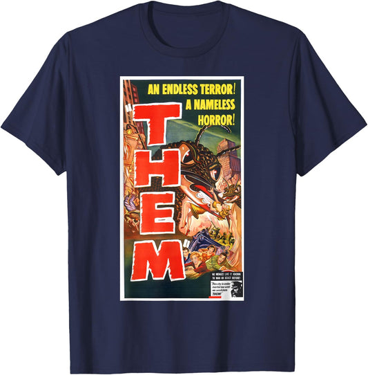Them Vintage Horror Film T-Shirt - T-Shirt | Navy