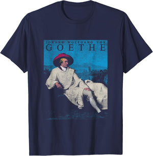 Johann Wolfang Von Goethe Poetic Writer Poet Pop Art T-Shirt - T-Shirt | Navy