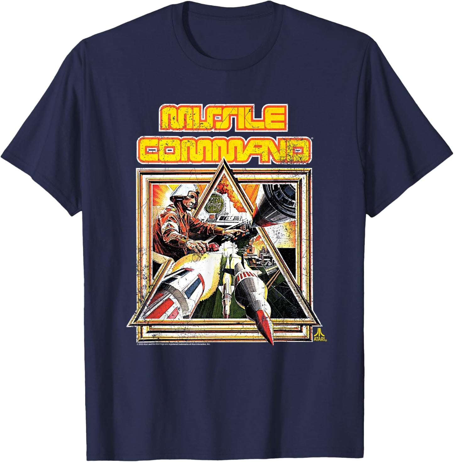 Atari Missile Commander T-Shirt - T-Shirt | Navy