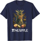 Funny Pi Day Math Science Cat Pineapple T-Shirt - T-Shirt | Navy