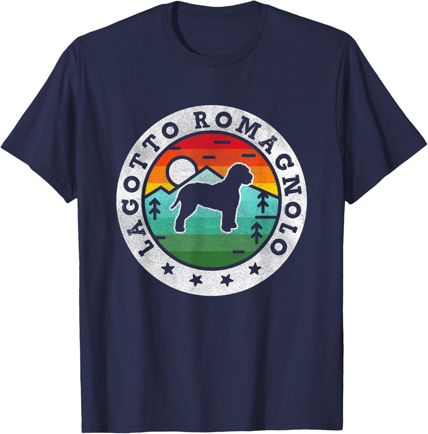 Vintage Lagotto Romagnolo Retro Dog Mom Dad Women Kids T-Shirt - T-Shirt | Navy