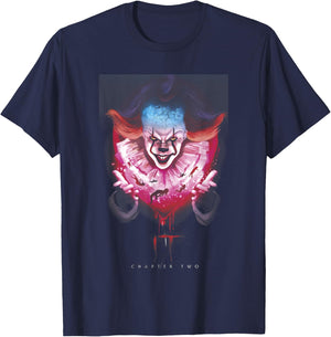 It Chapter Two Floating Children Evil Pennywise Portrait T-Shirt - T-Shirt | Navy