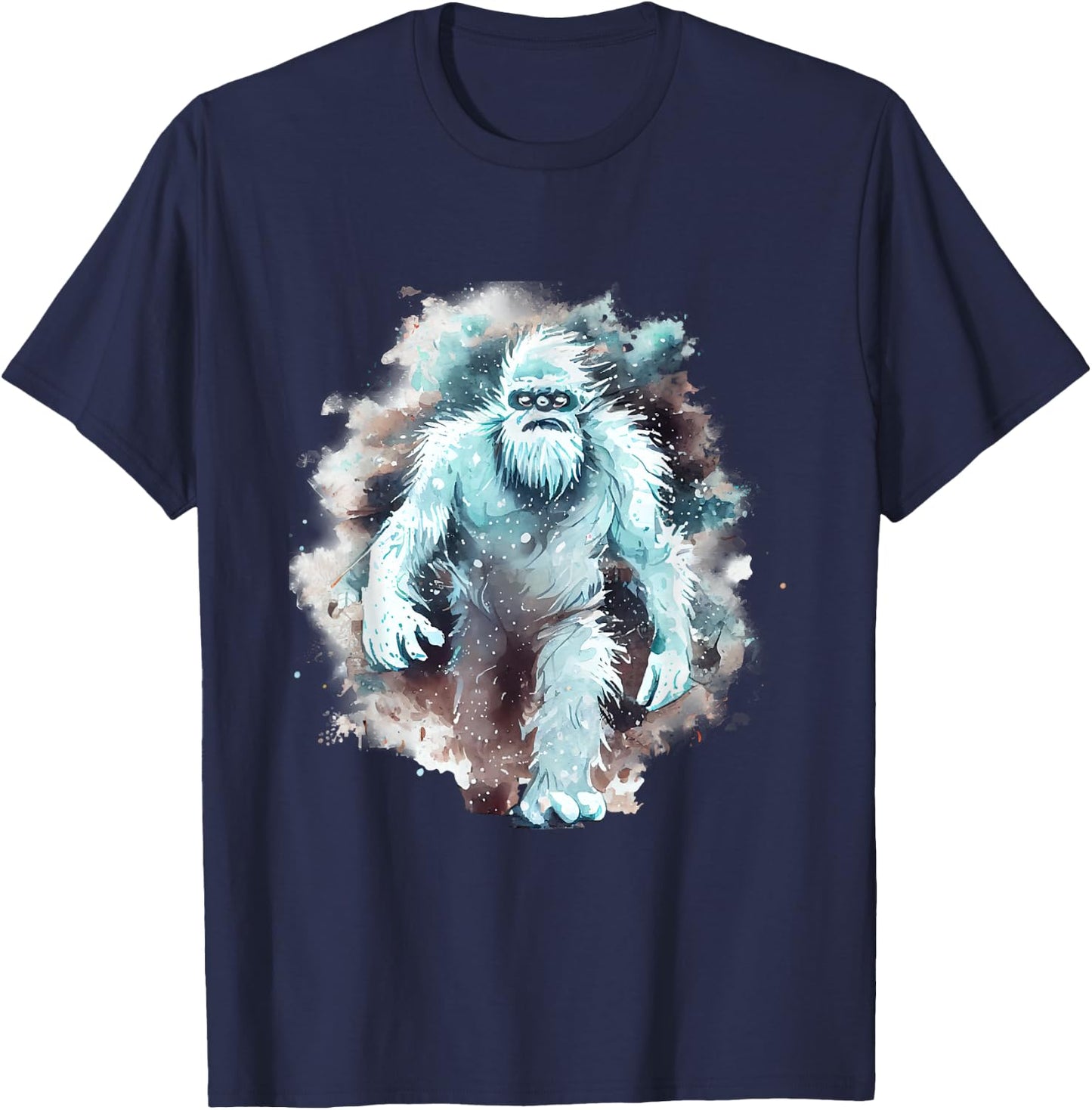 Mythical Yeti Legend Abominable Snowman T-Shirt - T-Shirt | Navy