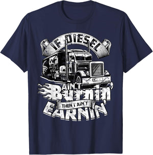Trucker Men Women Big Rig Trucking Truckin' Road Lorry T-Shirt - T-Shirt | Navy