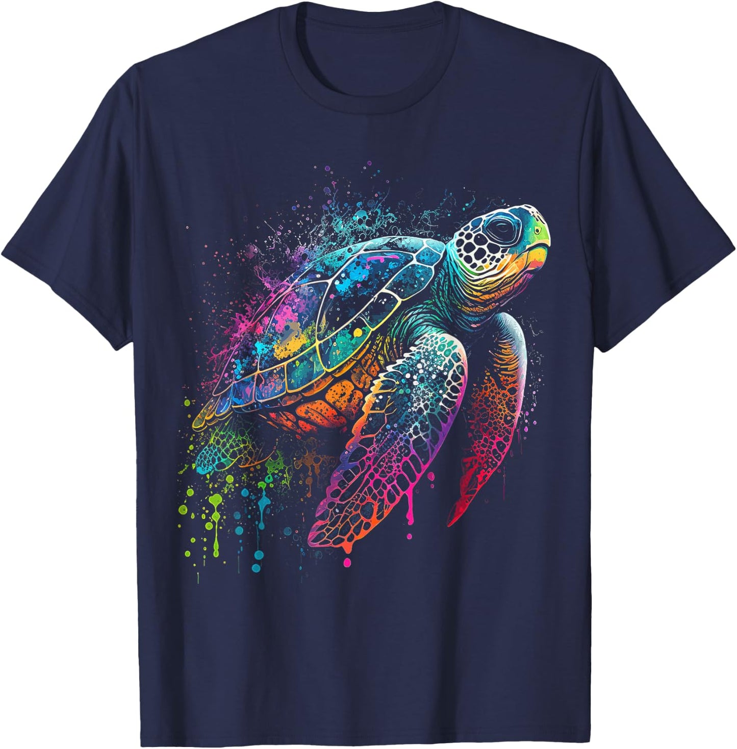 Sea Turtle Beach Lover Ocean Animal Graphic Novelty T-Shirt - T-Shirt | Navy