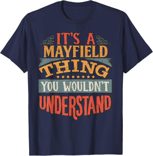 Mayfield Name Gifts By Vnz Men's -Adults -Kids Black T-Shirt - T-Shirt | Navy