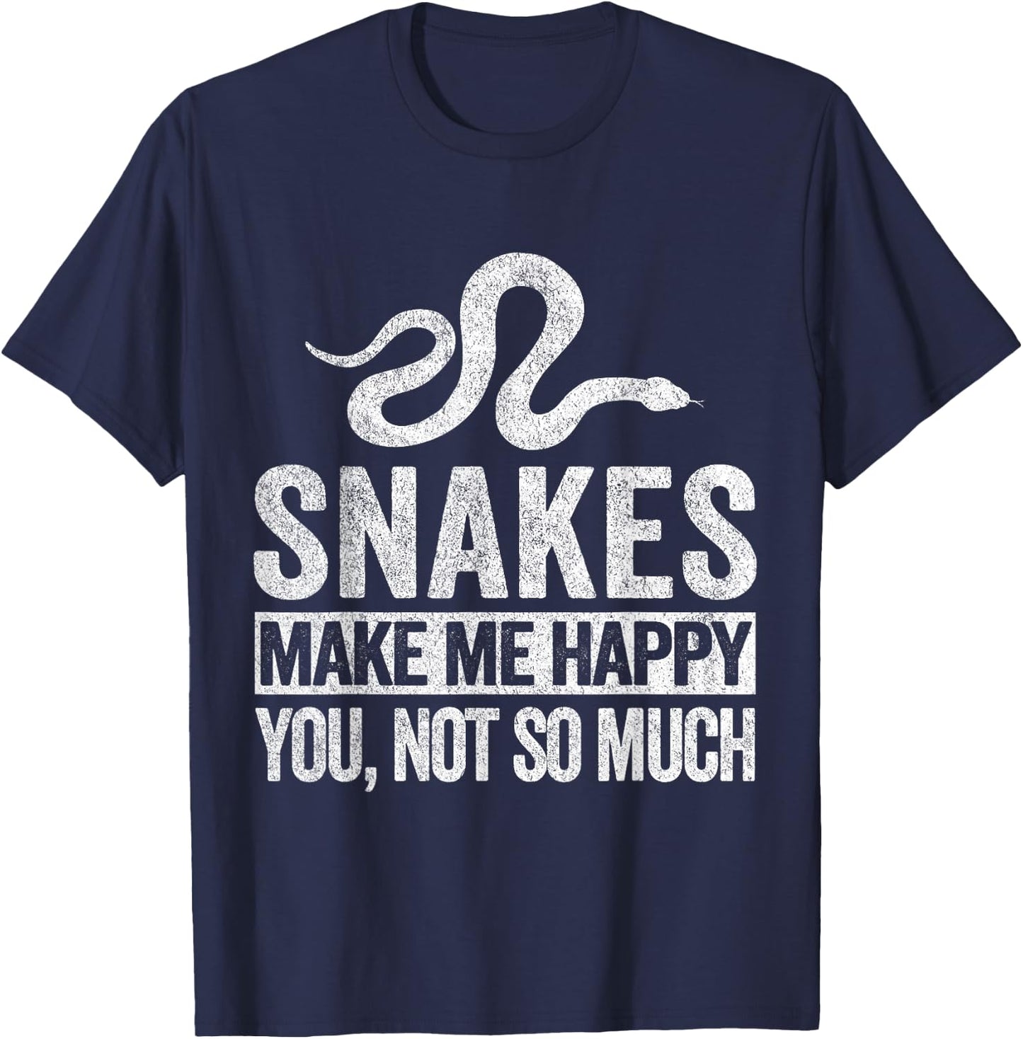 Snake Lover Funny Snake Quote Retro T-Shirt - T-Shirt | Navy