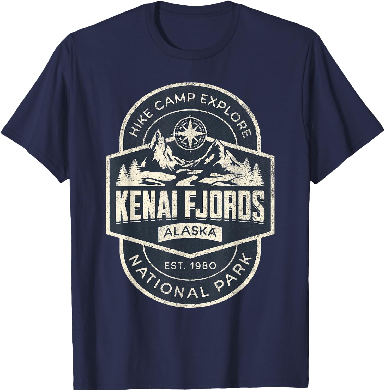 Kenai Fjords National Park T-Shirt - T-Shirt | Navy