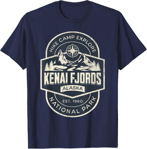 Kenai Fjords National Park T-Shirt - T-Shirt | Navy