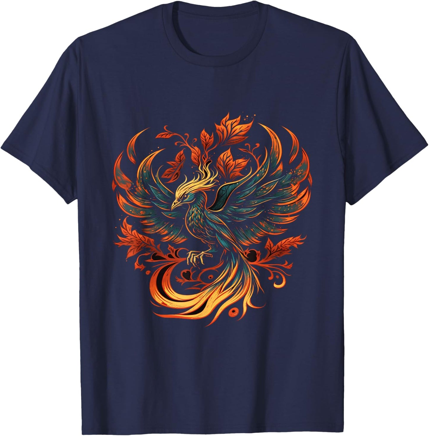 Fire Phoenix Bird Reborn Firebird Phoenix Phoenix T-Shirt - T-Shirt | Navy