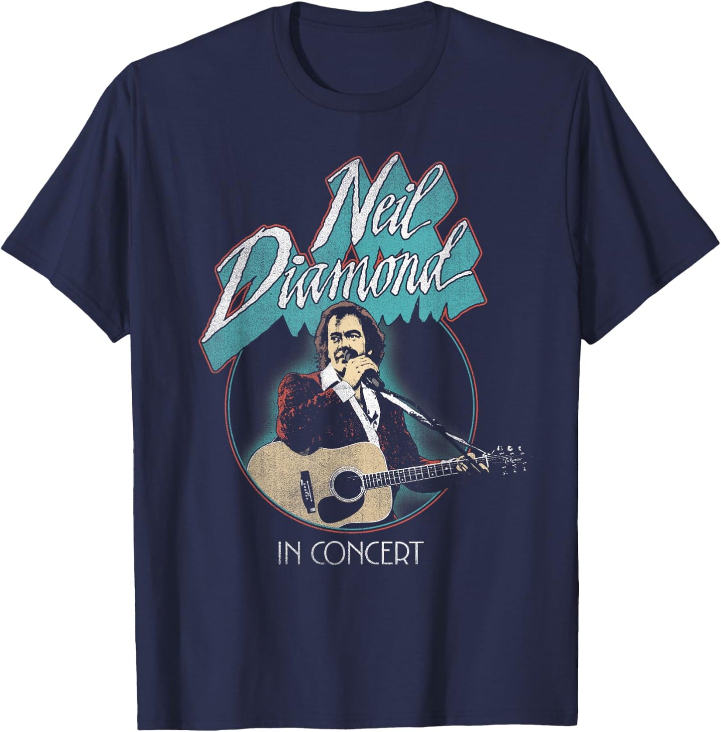 Official Neil Diamond In Concert T-Shirt - T-Shirt | Navy