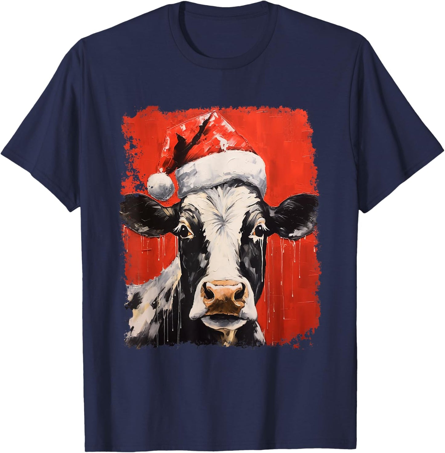 Farm Animals Christmas T-Shirt - T-Shirt | Navy