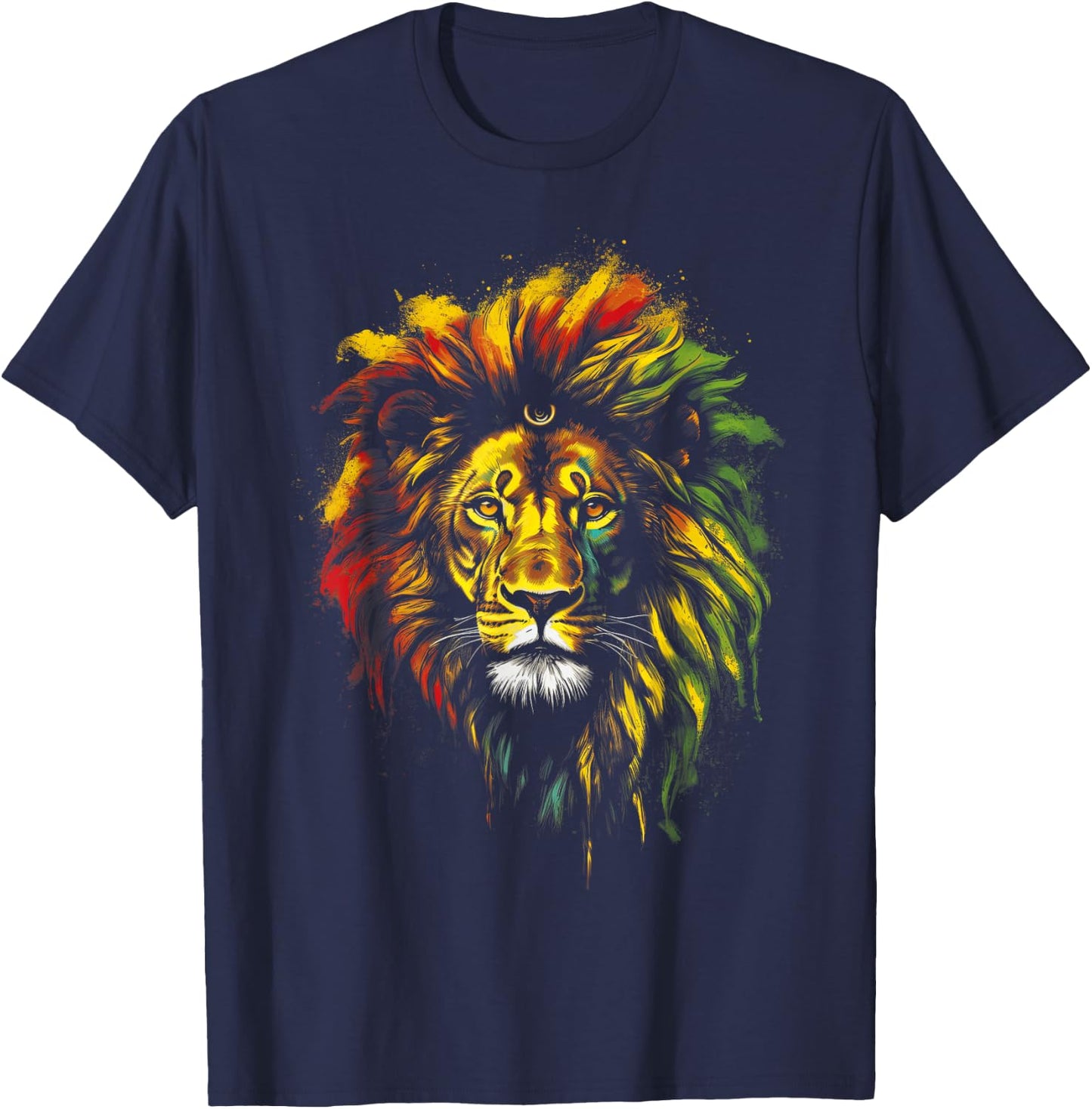 Jamaica Lion Dread locks T-Shirt - T-Shirt | Navy