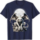 Halloween Gothic Winged Gargoyle Goth Fantasy Moon T-Shirt - T-Shirt | Navy